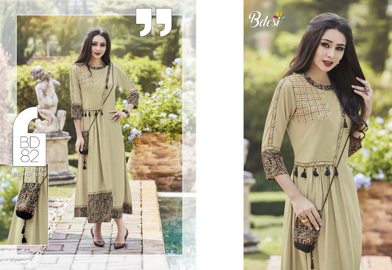 Summer Shine By Bdesi 79 To 85 Series Designer Beautiful Stylish Fancy Colorful Party Wear & Ethnic Wear Cotton/ Modal/ Rayon Embroidered Kurtis At Wholesale Price