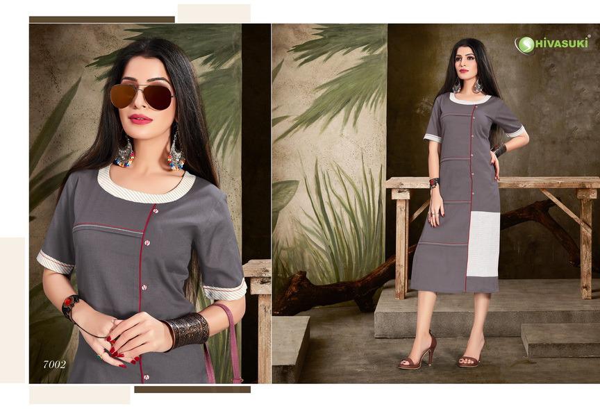 Sunshine Vol-1 By Shivasuki 7001 To 7005 Series Designer Beautiful Stylish Colorful Fancy Ready To Wear & Casual Wear & Ethnic Wear Cotton Flex Kurtis At Wholesale Price