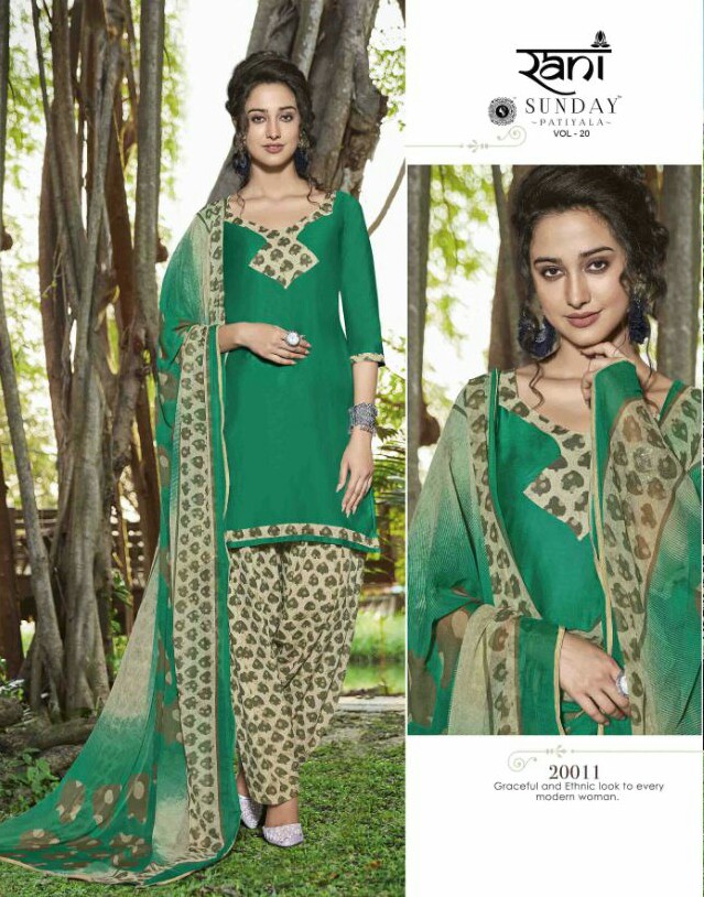 Sunday Patiyala Vol-20 By Rani Fashion Beautiful Patiyala Suits Colorful Stylish Fancy Party Wear & Ethnic Wear Collection Heavy Glace Cotton Dresses At Wholesale Price
