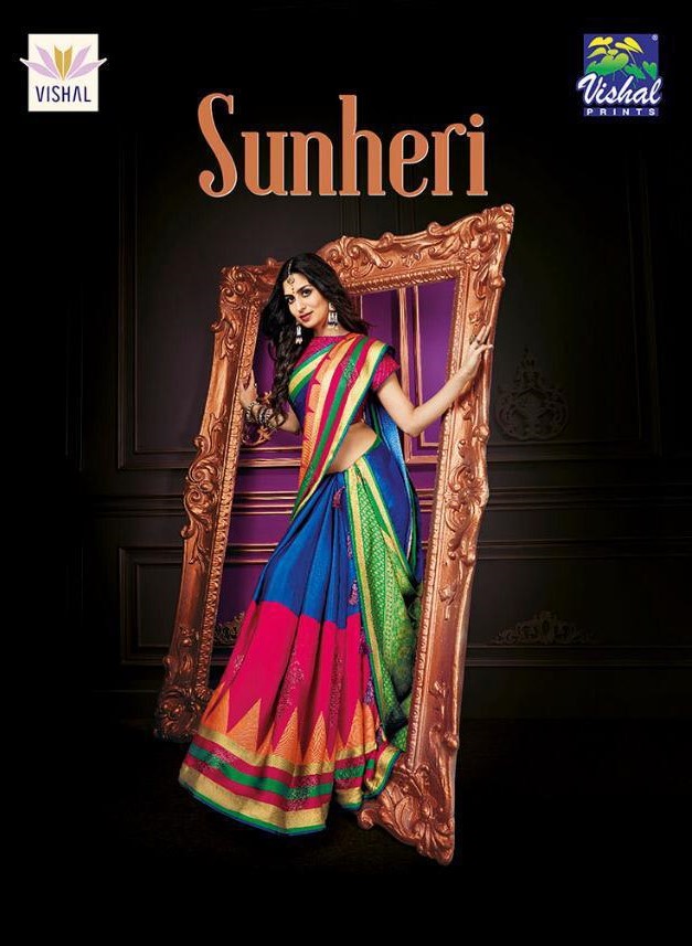 Sunheri By Vishal Prints 14472 To 14483 Series Indian Traditional Wear Collection Beautiful Stylish Fancy Colorful Party Wear & Occasional Wear Fancy Sarees At Wholesale Price