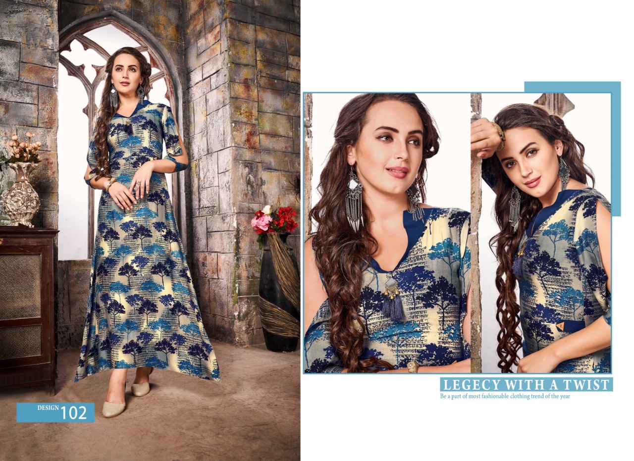 Super Six Vol-1 By Kayra Lifestyle 101 To 106 Series Beautiful Colorful Stylish Fancy Casual Wear & Ethnic Wear & Ready To Wear Rayon Printed Kurtis At Wholesale Price