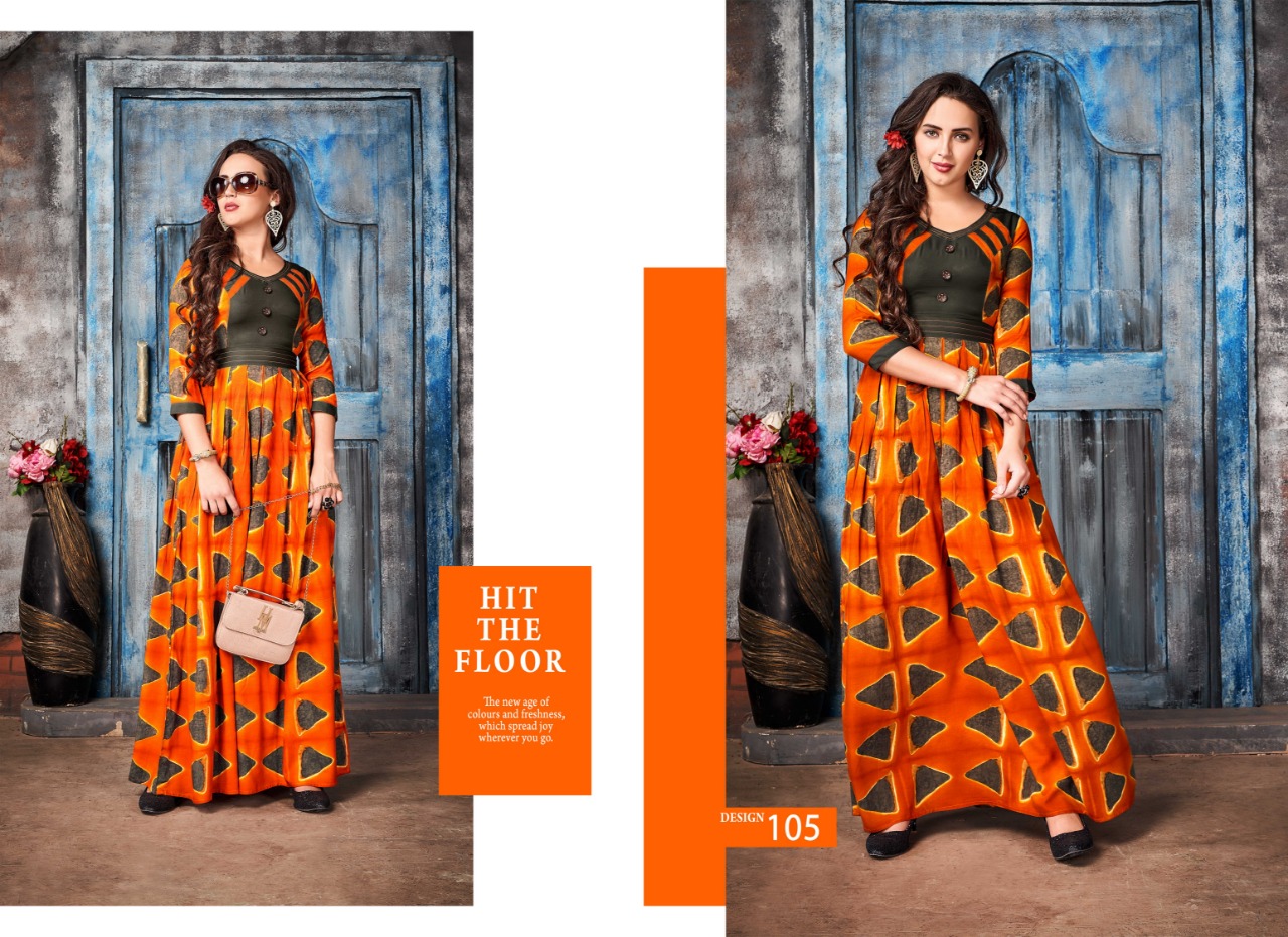 Super Six Vol-1 By Kayra Lifestyle 101 To 106 Series Beautiful Colorful Stylish Fancy Casual Wear & Ethnic Wear & Ready To Wear Rayon Printed Kurtis At Wholesale Price