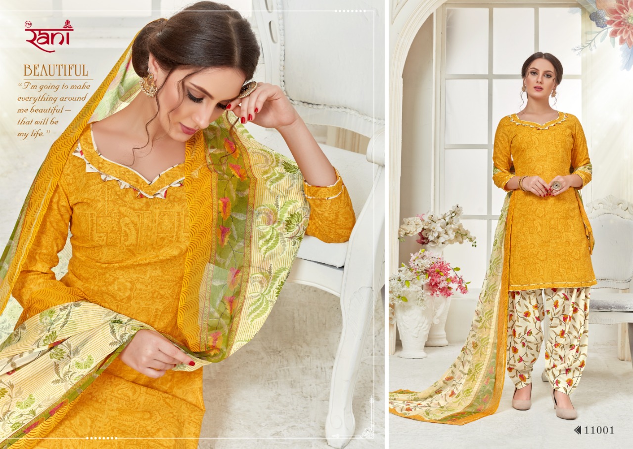 Surprise Vol-11 By Rani Fashion 11001 To 11015 Series Designer Patiyala Suits Beautiful Fancy Stylish Colorful Party Wear & Occasional Wear Semi Lawn Printed Dresses At Wholesale Price