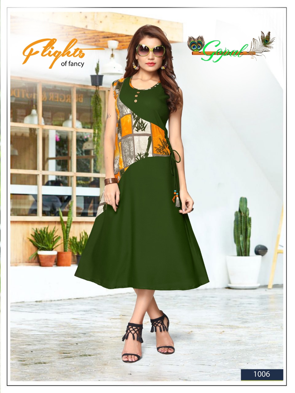 Swag Vol-2 By Gopal 1001 To 1008 Series Beautiful Colorful Stylish Fancy Casual Wear & Ethnic Wear & Ready To Wear Heavy Rayon Printed Kurtis At Wholesale Price