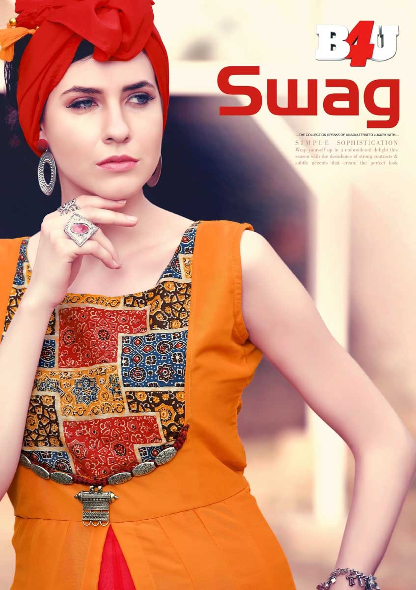 Swag By B4u 1001 To 1007 Series Designer Beautiful Stylish Fancy Colorful Casual Wear & Ethnic Wear Fancy Printed Kurtis At Wholesale Price