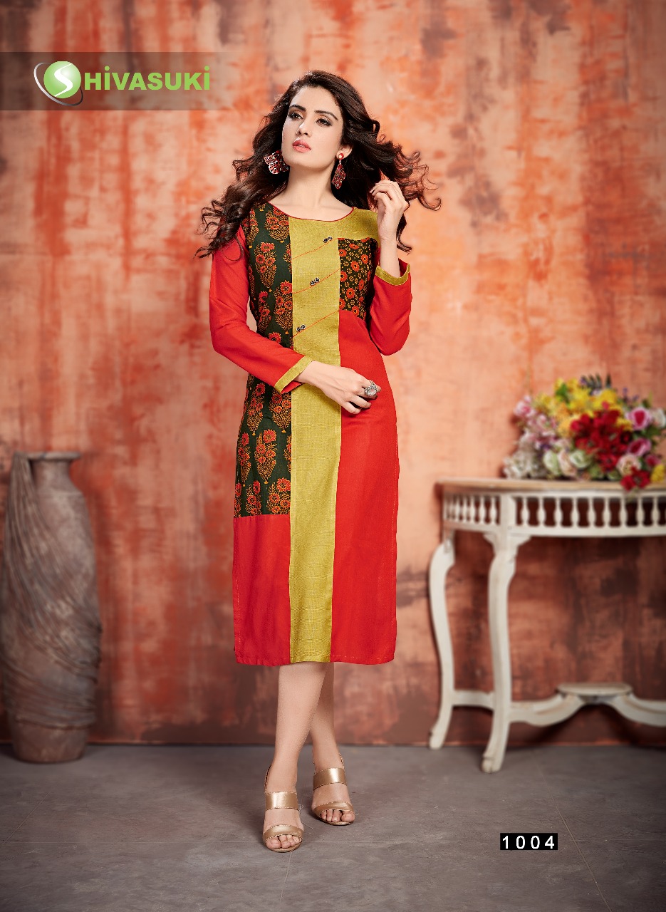 Swara Vol-1 By Shivasuki 1001 To 1008 Series Stylish Colorful Fancy Beautiful Casual Wear & Ethnic Wear Rayon Printed Kurtis At Wholesale Price