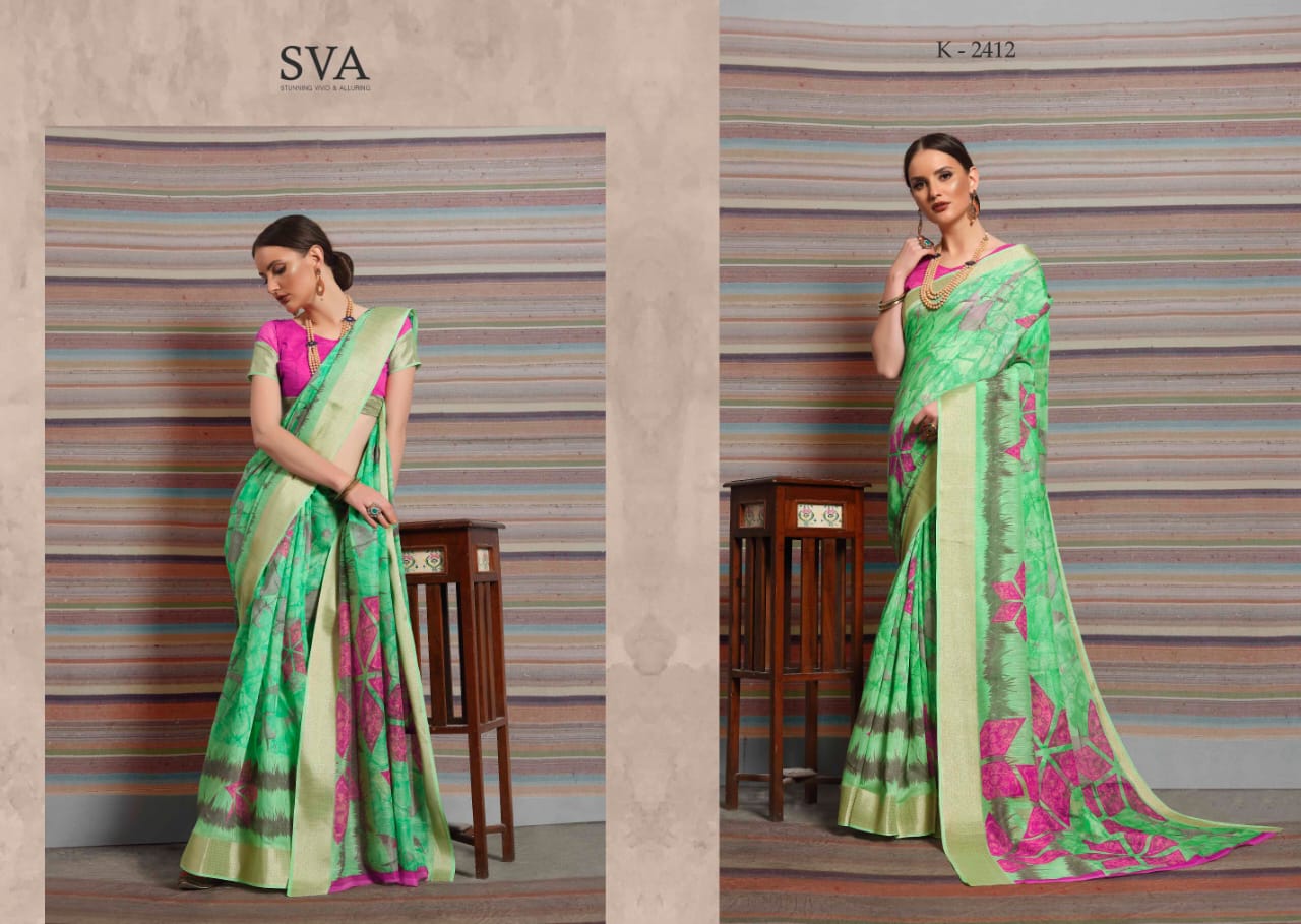 Swara By Sva 2401 To 2412 Series Indian Traditional Wear Collection Beautiful Stylish Fancy Colorful Party Wear & Occasional Wear Fancy Cotton Sarees At Wholesale Price