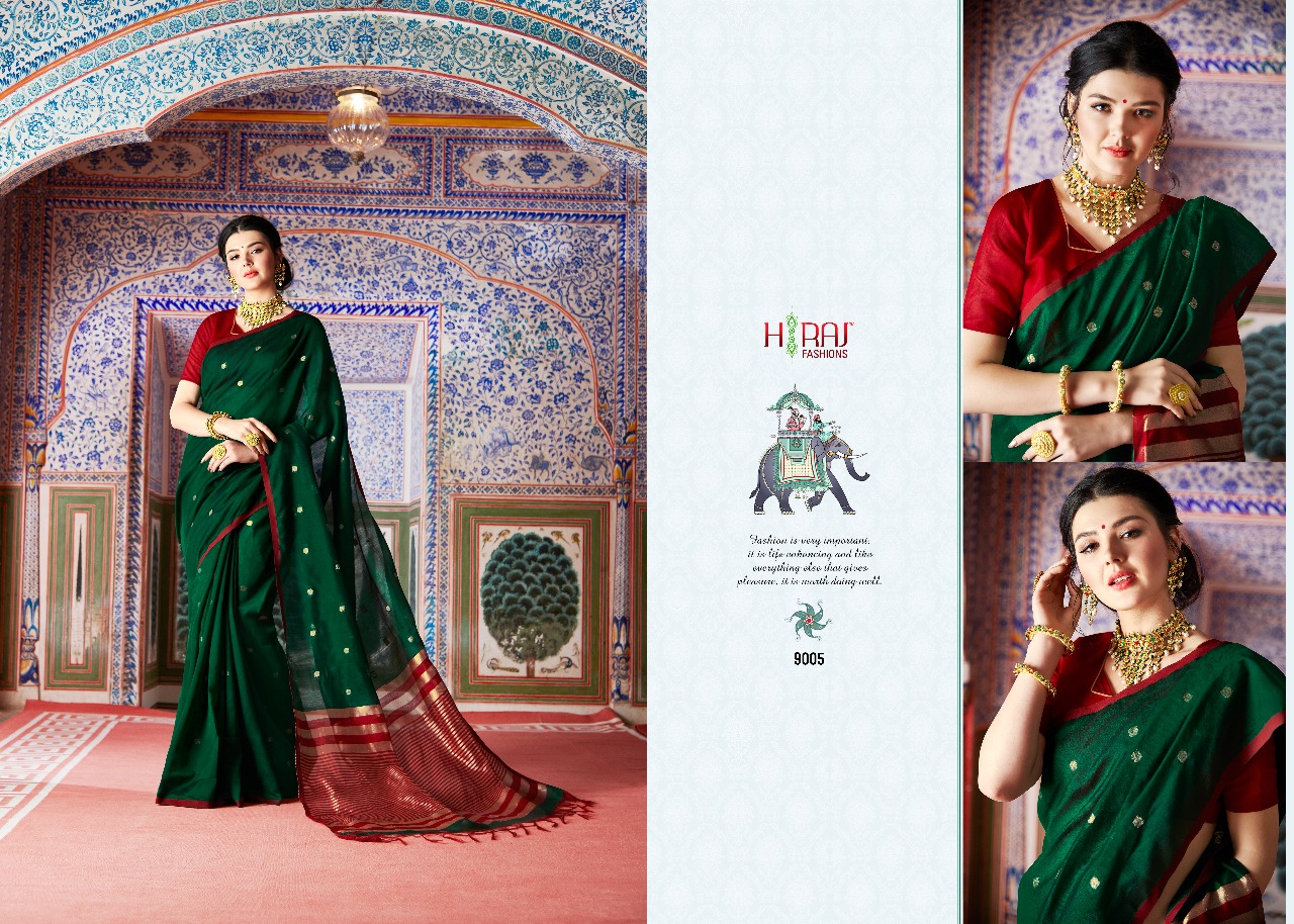 Swastika By H Raj 9001 To 9012 Series Indian Beautiful Traditional Wear Collection Colorful Stylish Fancy Party Wear & Occasional Wear Banarasi Cotton Silk Sarees At Wholesale Price