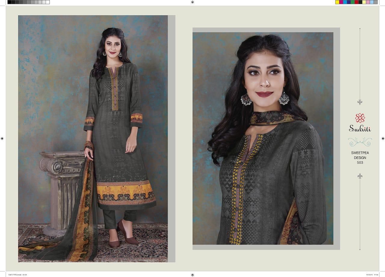 Sweetpea By Sudriti Beautiful Winter Suits Collection Stylish Fancy Colorful Winter Wear & Ethnic Wear Pure Pashmina Twill Embroidered Dresses At Wholesale Price