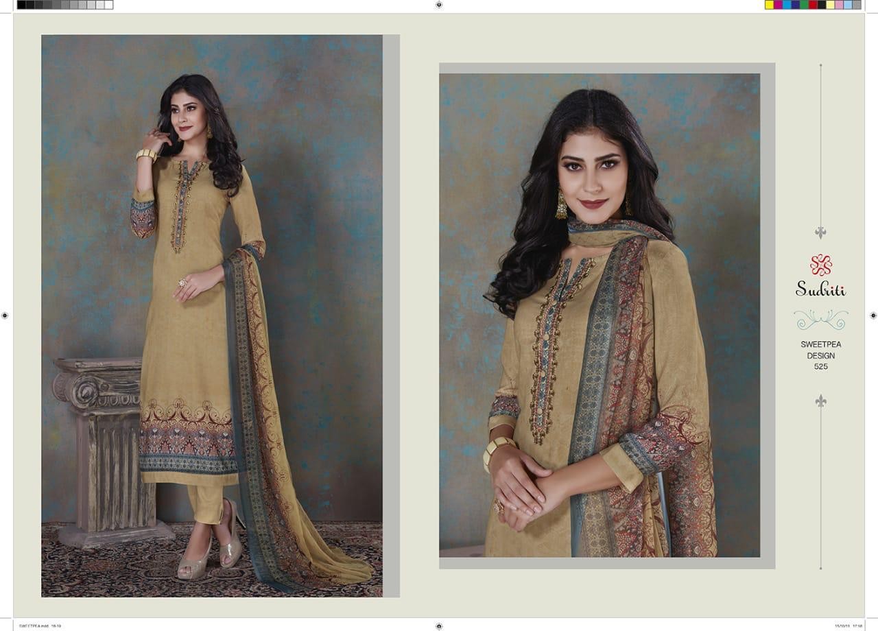 Sweetpea By Sudriti Beautiful Winter Suits Collection Stylish Fancy Colorful Winter Wear & Ethnic Wear Pure Pashmina Twill Embroidered Dresses At Wholesale Price