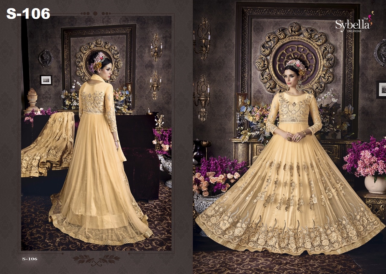 Sybella 100 Series By Sybella Creation Designer Bridal Wear Collection Beautiful Stylish Fancy Colorful Party Wear & Occasional Wear Heavy Net Embroidered Dresses At Wholesale Price