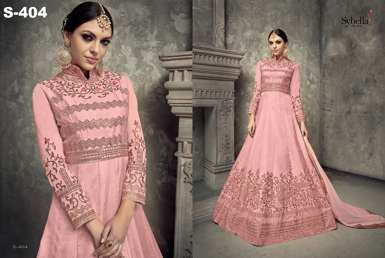 Sybella 400 Series Nx By Sybella Creation 403 & 404 Series Designer Bridal Wear Collection Beautiful Stylish Fancy Colorful Party Wear & Occasional Wear Tussar Silk Dresses At Wholesale Price