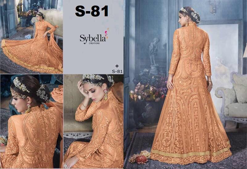 Sybella S-81 Series Nx By Sybella Creations Designer Beautiful Wedding Collection Occasional Wear & Party Wear Heavy Net Embroidered Dresses At Wholesale Price