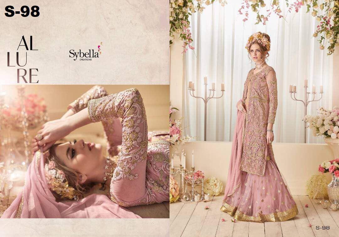 Sybella S-91 Series Nx By Sybella Creations Designer Beautiful Wedding Collection Occasional Wear & Party Wear Heavy Net Embroidered Dresses At Wholesale Price