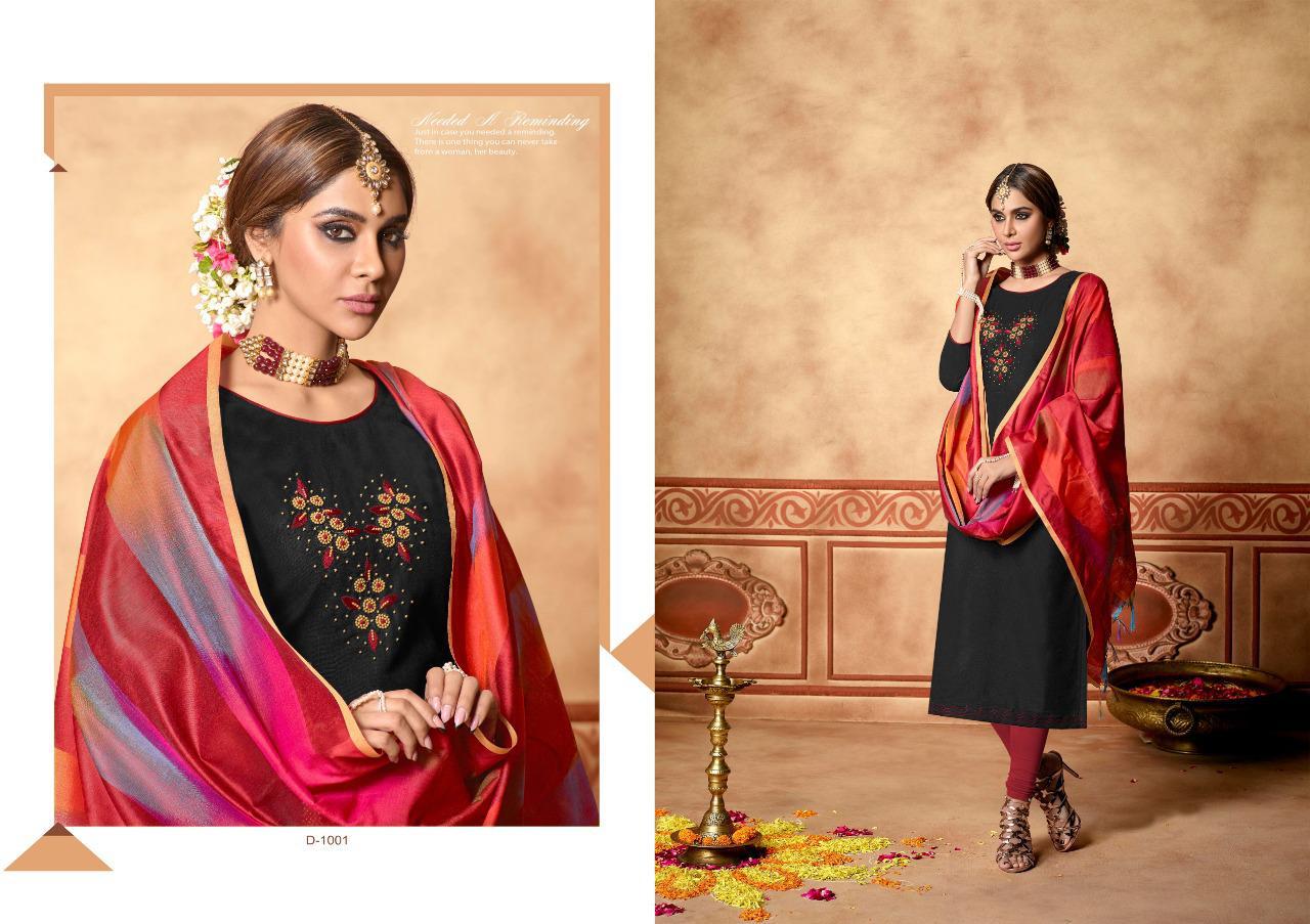 Tai Dai By Amrut Varsha Creation 1001 To 1010 Series Beautiful Suits Stylish Fancy Colorful Casual Wear & Ethnic Wear & Ready To Wear Heavy Cotton Slub With Handwork  Dresses At Wholesale Price