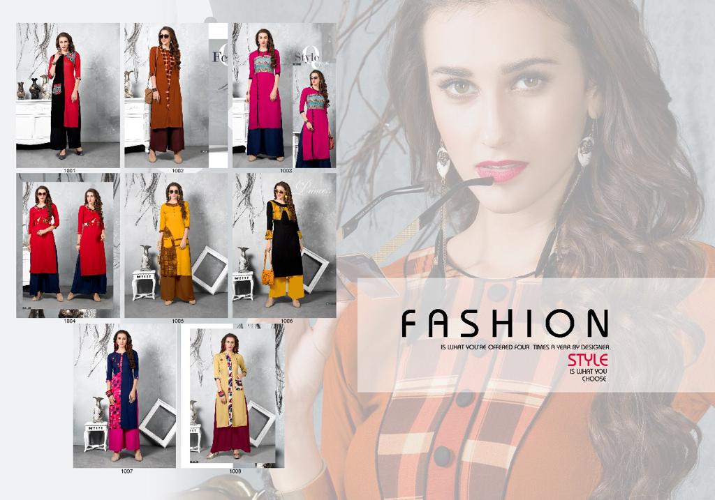 Tajima Vol-2 By Manya Designer 1001 To 1008 Series Beautiful Colorful Stylish Fancy Casual Wear & Ethnic Wear & Ready To Wear Heavy Rayon Printed Kurtis & Palazzos At Wholesale Price