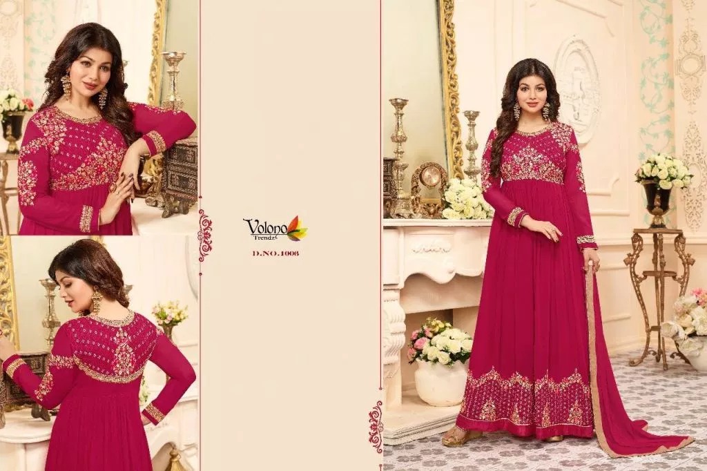 Takia Vol-1 Nx By Volono Trendz 1003 To 1006 Series Designer Beautiful Fancy Colorful Stylish Party Wear & Occasional Wear Faux Georgette Embroidered Dresses At Wholesale Price