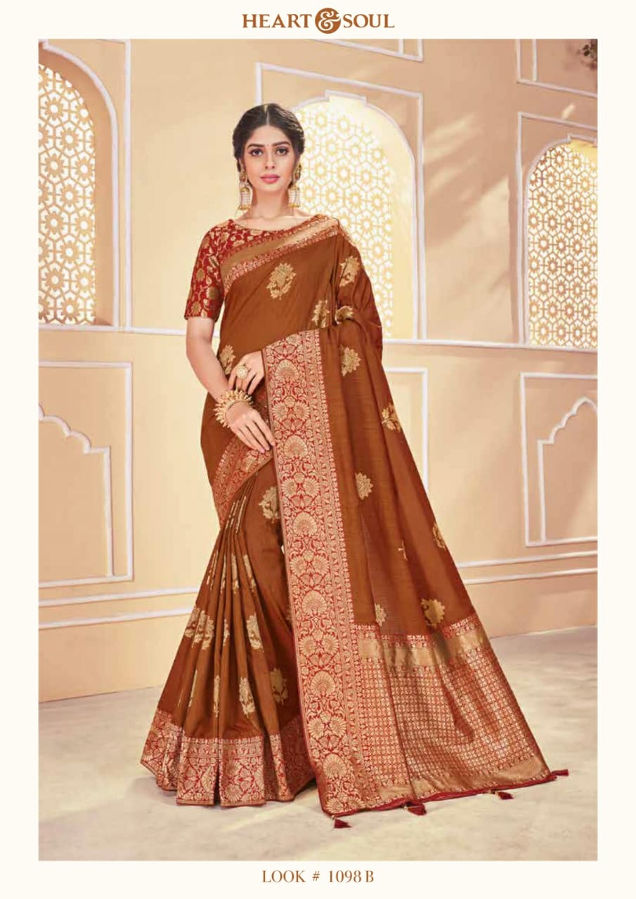 Tanaaz By Heart & Soul Indian Traditional Wear Collection Beautiful Stylish Fancy Colorful Party Wear & Occasional Wear Fancy Sarees At Wholesale Price