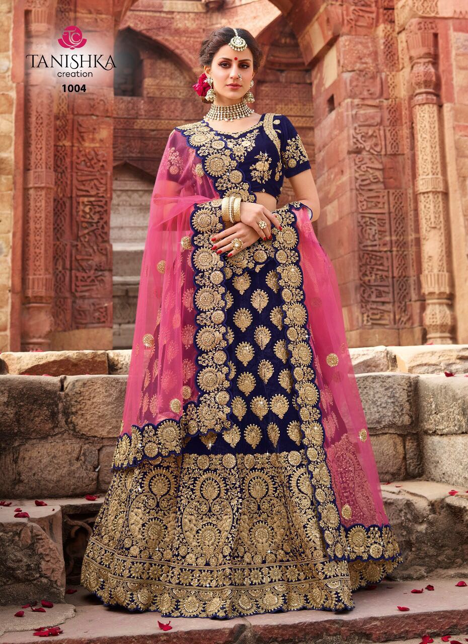 Tanishka Hit Lehengas By Tanishka Creation Indian Traditional Wear Collection Beautiful Stylish Fancy Colorful Party Wear & Occasional Wear Silk/ Velvet Lehengas At Wholesale Price