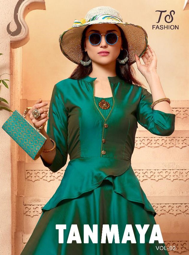 Tanmaya Vol-2 By T S Fashion 2001 To 2004 Series Beautiful Colorful Stylish Fancy Casual Wear & Ethnic Wear & Ready To Wear Pure Tapeta Satin Printed Kurtis At Wholesale Price
