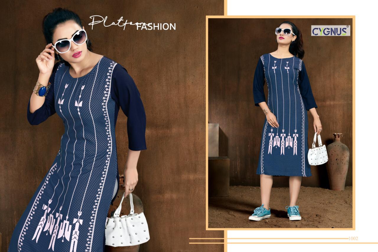 Tannu Vol-2 By Cygnus 01 To 08 Series Beautiful Stylish Colorful Fancy Party Wear & Ethnic Wear & Ready To Wear Rayon Printed Kurtis At Wholesale Price