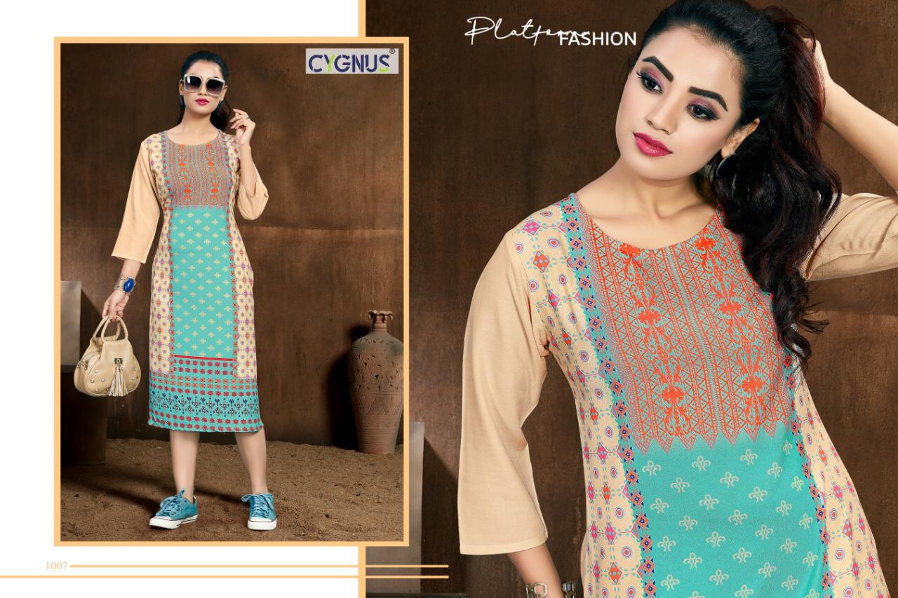 Tannu Vol-2 By Cygnus 01 To 08 Series Beautiful Stylish Colorful Fancy Party Wear & Ethnic Wear & Ready To Wear Rayon Printed Kurtis At Wholesale Price