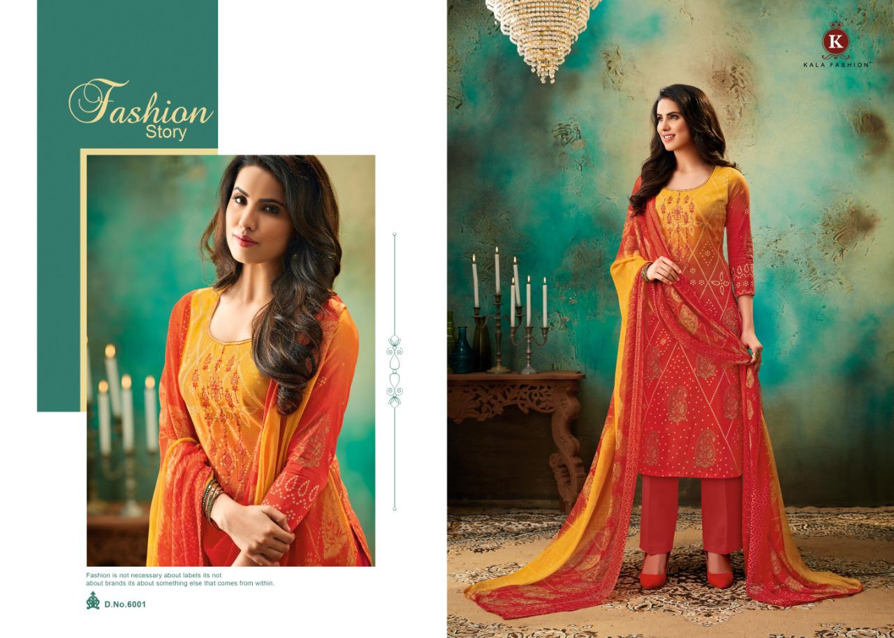 Tanya Vol-2 By Kala Fashion 6001 To 6008 Series Indian Traditional Wear Collection Beautiful Stylish Fancy Colorful Party Wear & Occasional Wear Cotton With Embroidery Dress At Wholesale Price