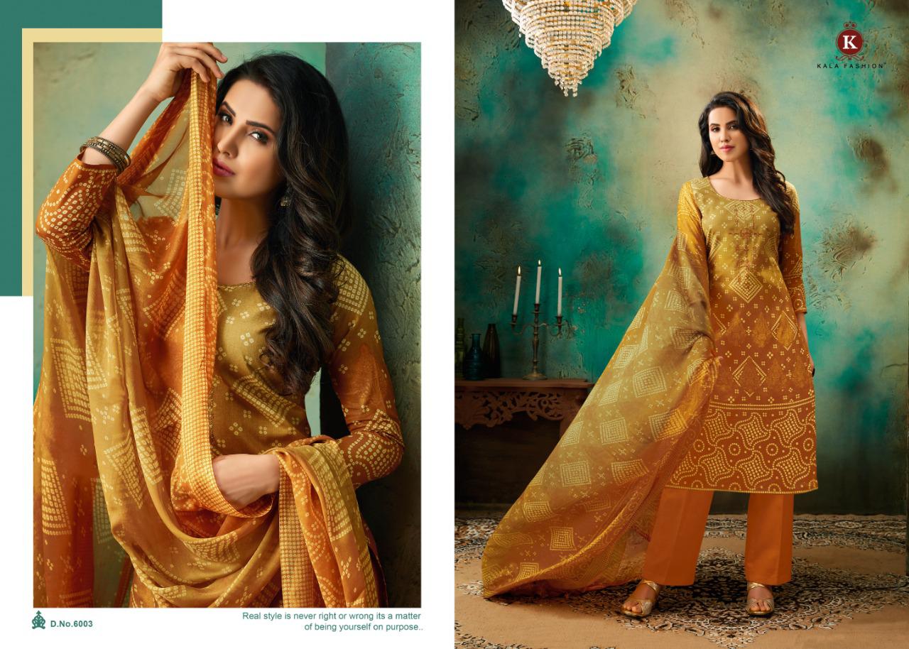 Tanya Vol-2 By Kala Fashion 6001 To 6008 Series Indian Traditional Wear Collection Beautiful Stylish Fancy Colorful Party Wear & Occasional Wear Cotton With Embroidery Dress At Wholesale Price