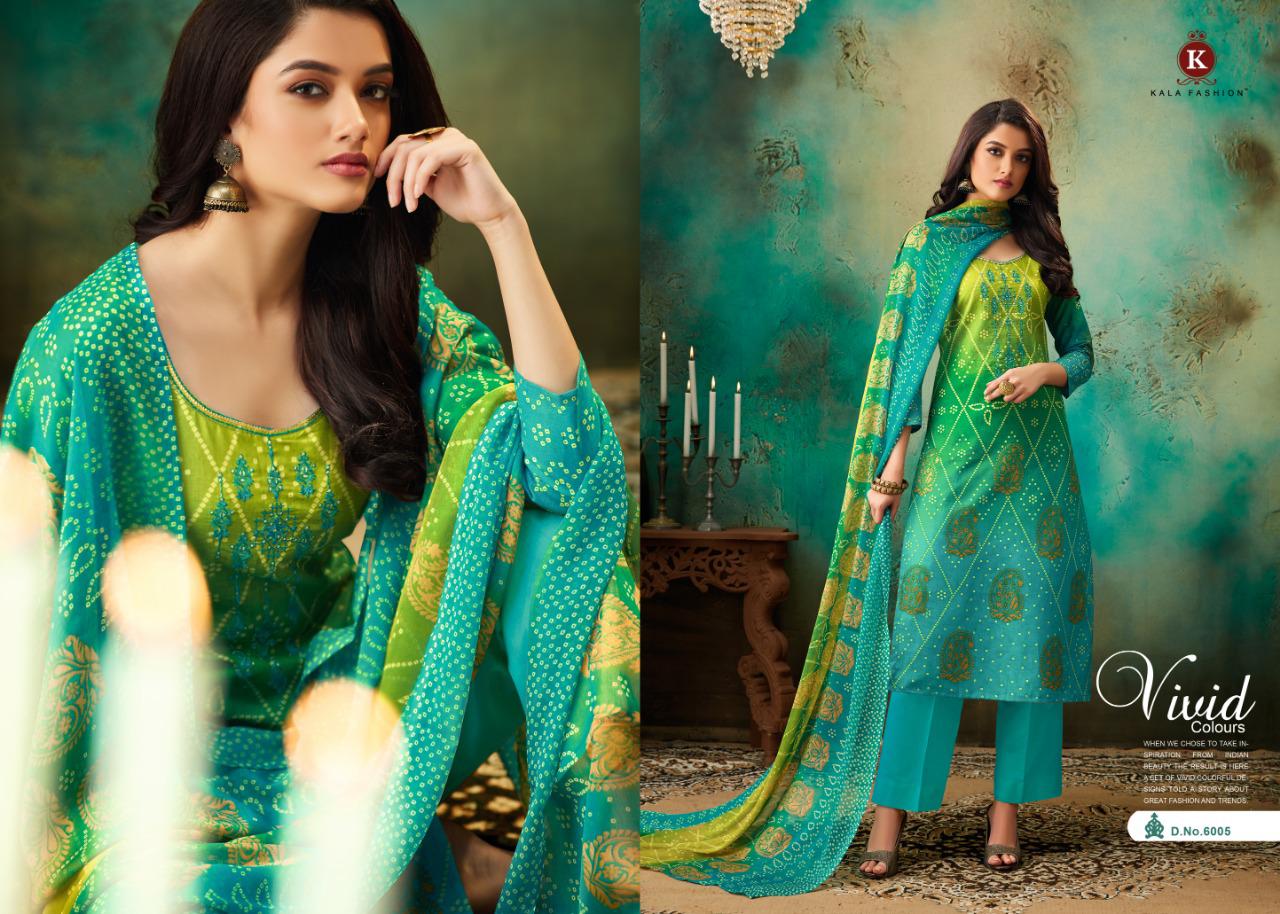 Tanya Vol-2 By Kala Fashion 6001 To 6008 Series Indian Traditional Wear Collection Beautiful Stylish Fancy Colorful Party Wear & Occasional Wear Cotton With Embroidery Dress At Wholesale Price