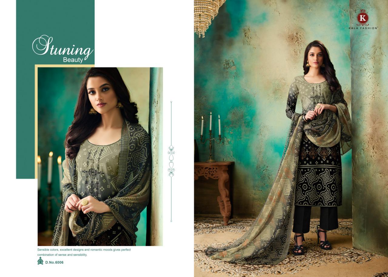 Tanya Vol-2 By Kala Fashion 6001 To 6008 Series Indian Traditional Wear Collection Beautiful Stylish Fancy Colorful Party Wear & Occasional Wear Cotton With Embroidery Dress At Wholesale Price