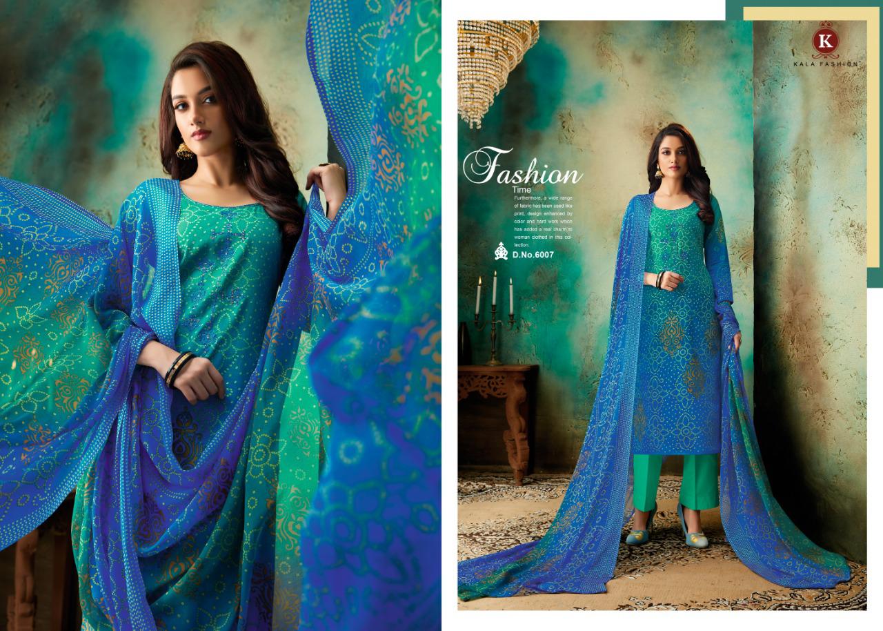 Tanya Vol-2 By Kala Fashion 6001 To 6008 Series Indian Traditional Wear Collection Beautiful Stylish Fancy Colorful Party Wear & Occasional Wear Cotton With Embroidery Dress At Wholesale Price