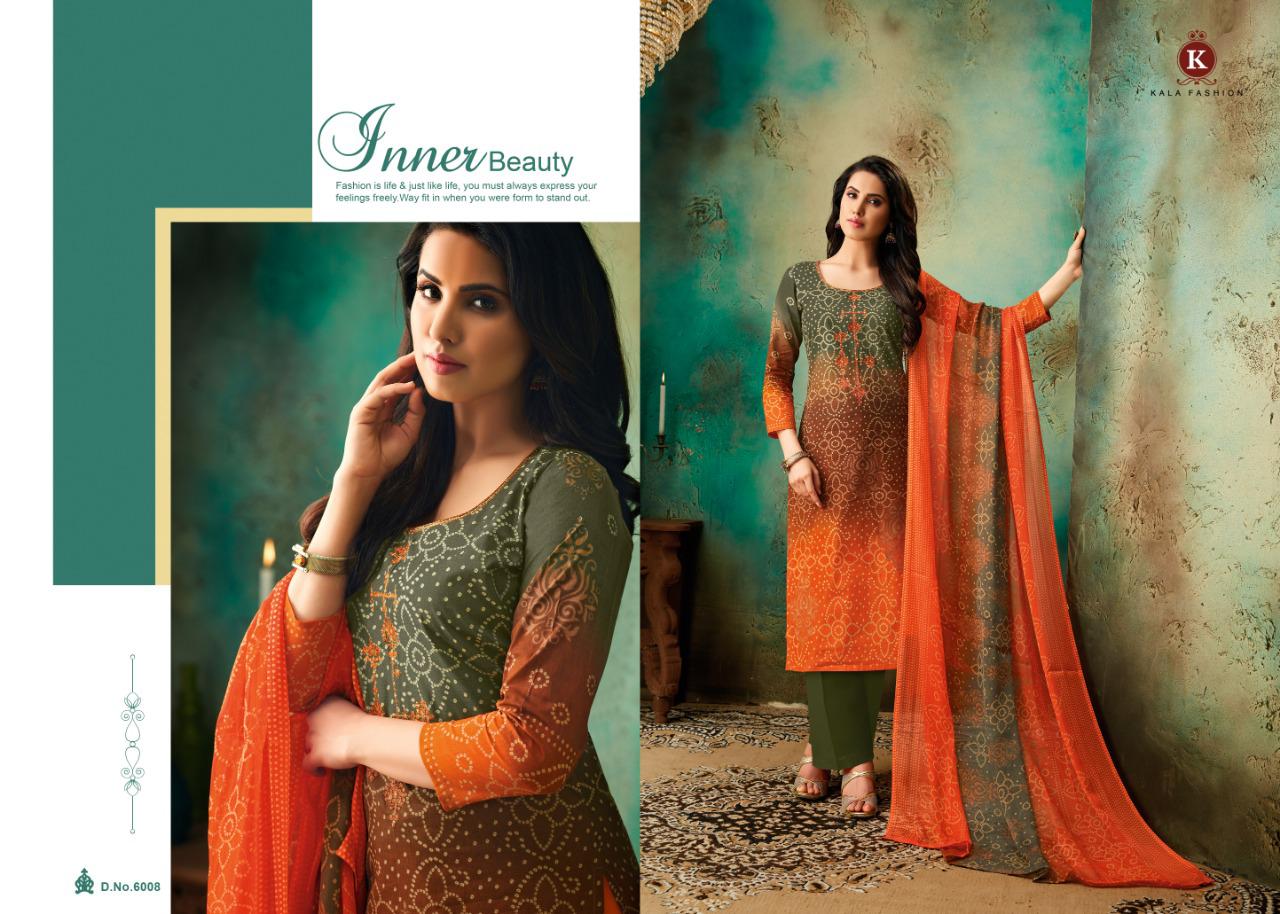 Tanya Vol-2 By Kala Fashion 6001 To 6008 Series Indian Traditional Wear Collection Beautiful Stylish Fancy Colorful Party Wear & Occasional Wear Cotton With Embroidery Dress At Wholesale Price