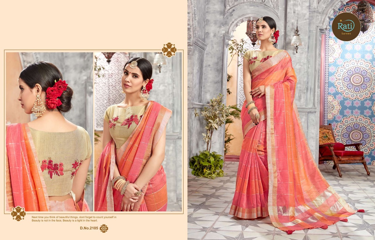 Tanya By Rati Saree 2101 To 2109 Series Indian Traditional Wear Collection Beautiful Stylish Fancy Colorful Party Wear & Occasional Wear Art Silk Sarees At Wholesale Price