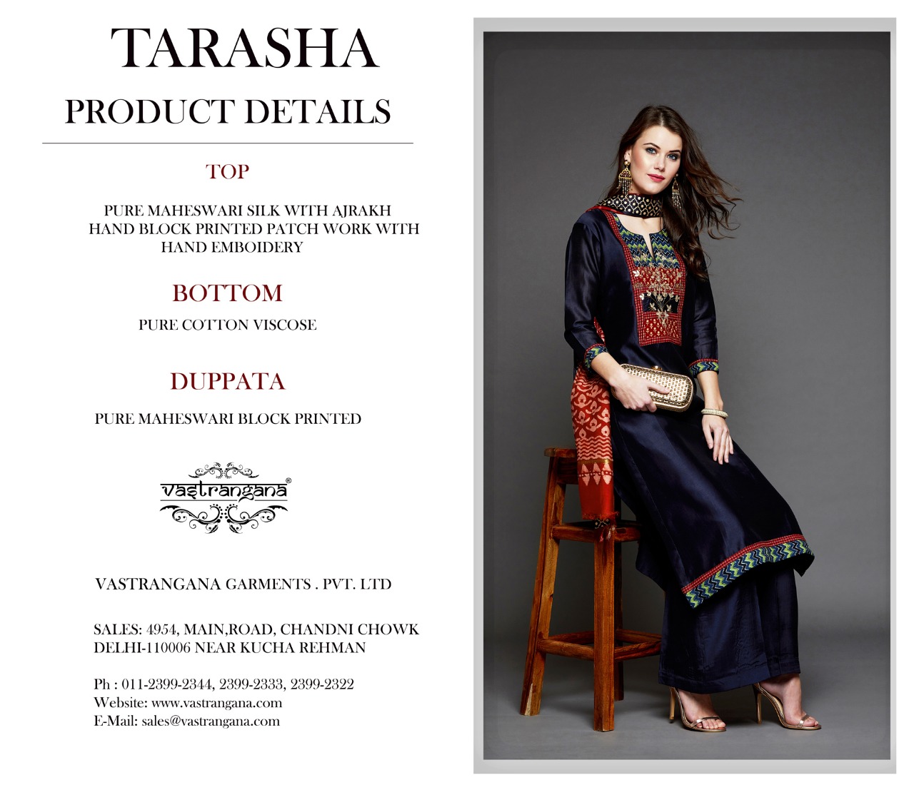 Tarasha By Vastrangana 1500 To 1511 Series Designer Suits Collection Beautiful Stylish Fancy Colorful Party Wear & Ethnic Wear Pure Silk Print With Embroidery Dresses At Wholesale Price