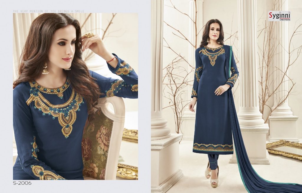 Tehxeeb By Syginni Creation 2001 To 2008 Series Suits Beautiful Stylish Fancy Colorful Party Wear & Occasional Wear Georgette Embroidered Dresses At Wholesale Price