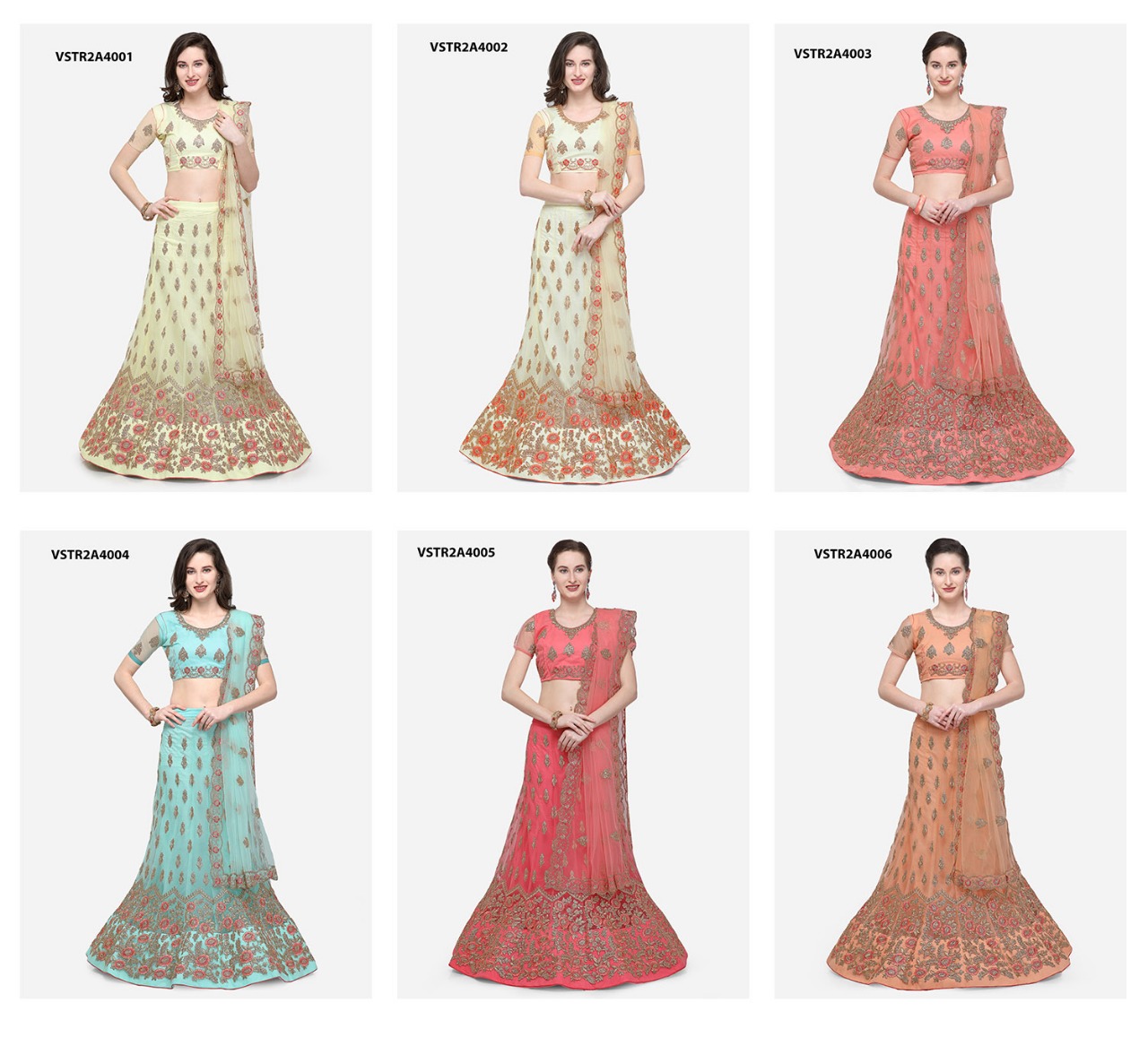 Tevar Vol-2 By Fashid Wholesale 4001 To 4006 Series Indian Traditional Beautiful Stylish Designer Heavy Embroidered Party Wear Net Lehengas At Wholesale Price