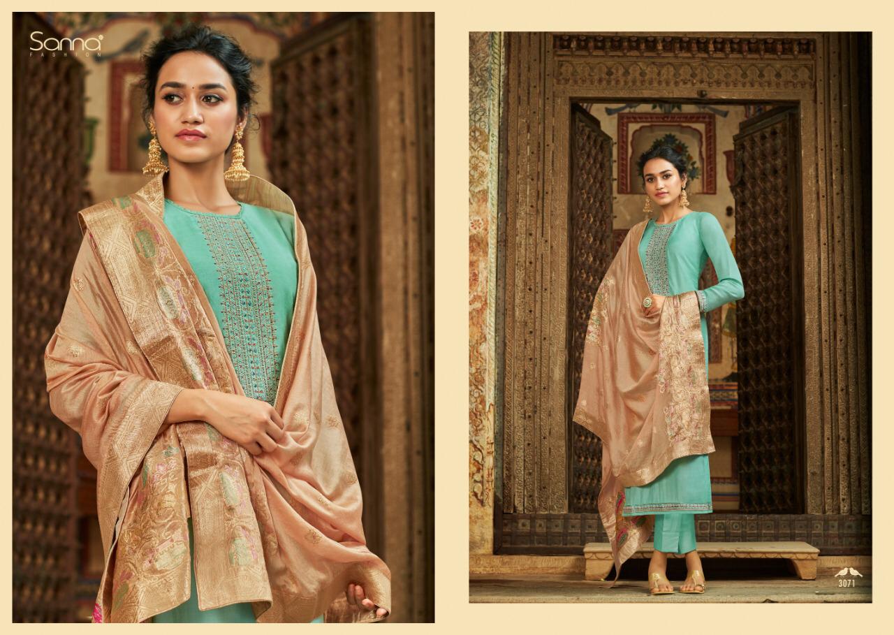 The Banarshi Tales By Sanna Fashion 3071 To 3078 Series Designer Suits Collection Beautiful Stylish Colorful Party Wear & Occasional Wear Pure Modal Silk Dresses At Wholesale Price