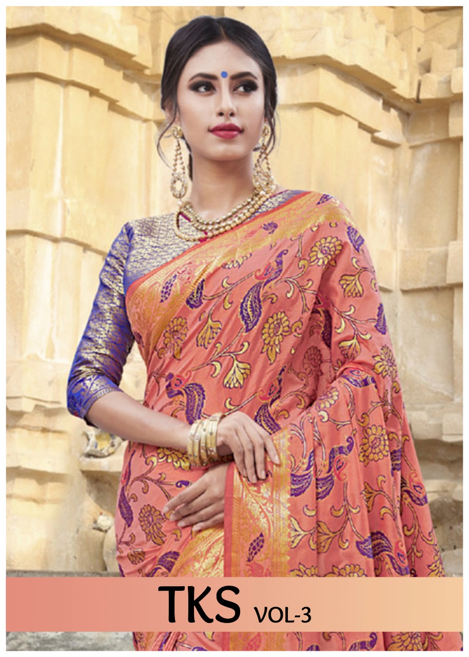 Tks Vol-3 By Aasvaa 141 To 145 Series  Indian Traditional Wear Collection Beautiful Stylish Fancy Colorful Party Wear & Occasional Wear Chanderi Sillk Sarees At Wholesale Price