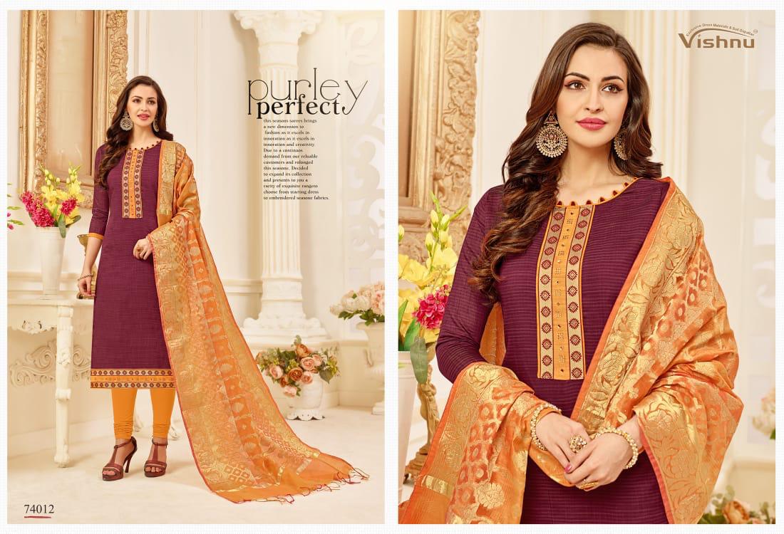 Tressha Vol-4 By Vishnu Impex 74001 To 74012 Series Beautiful Suits Stylish Fancy Colorful Party Wear & Ethnic Wear Coimbatore Modal Pattern Dresses At Wholesale Price