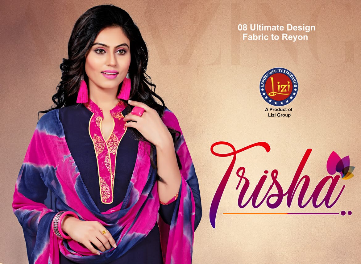 Trisha By Lizi 101 To 108 Series Beautiful Suits Stylish Colorful Fancy Casual Wear & Ethnic Wear Haevy Rayon Printed Dresses At Wholesale Price