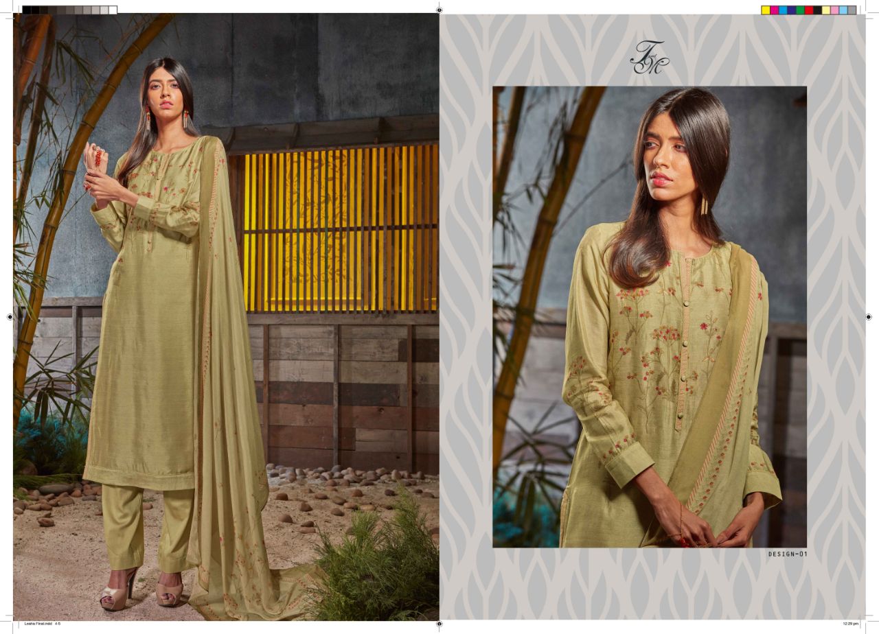 Trisha By T&m Designer 01 To 12 Series Designer Pakistani Suits Beautiful Stylish Fancy Colorful Casual Wear & Ethnic Wear Pure Ram Silk Dresses At Wholesale Price