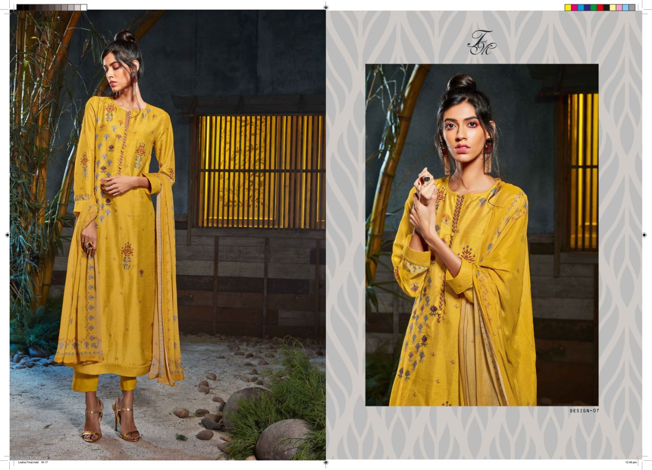 Trisha By T&m Designer 01 To 12 Series Designer Pakistani Suits Beautiful Stylish Fancy Colorful Casual Wear & Ethnic Wear Pure Ram Silk Dresses At Wholesale Price