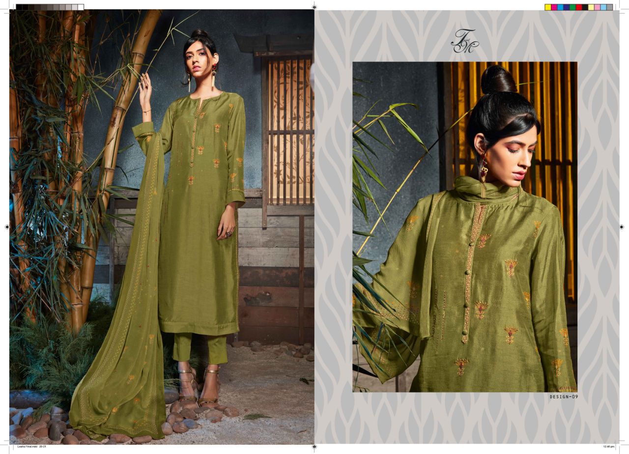 Trisha By T&m Designer 01 To 12 Series Designer Pakistani Suits Beautiful Stylish Fancy Colorful Casual Wear & Ethnic Wear Pure Ram Silk Dresses At Wholesale Price