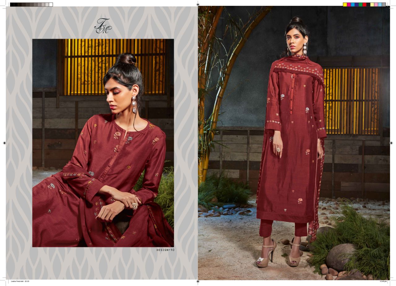 Trisha By T&m Designer 01 To 12 Series Designer Pakistani Suits Beautiful Stylish Fancy Colorful Casual Wear & Ethnic Wear Pure Ram Silk Dresses At Wholesale Price