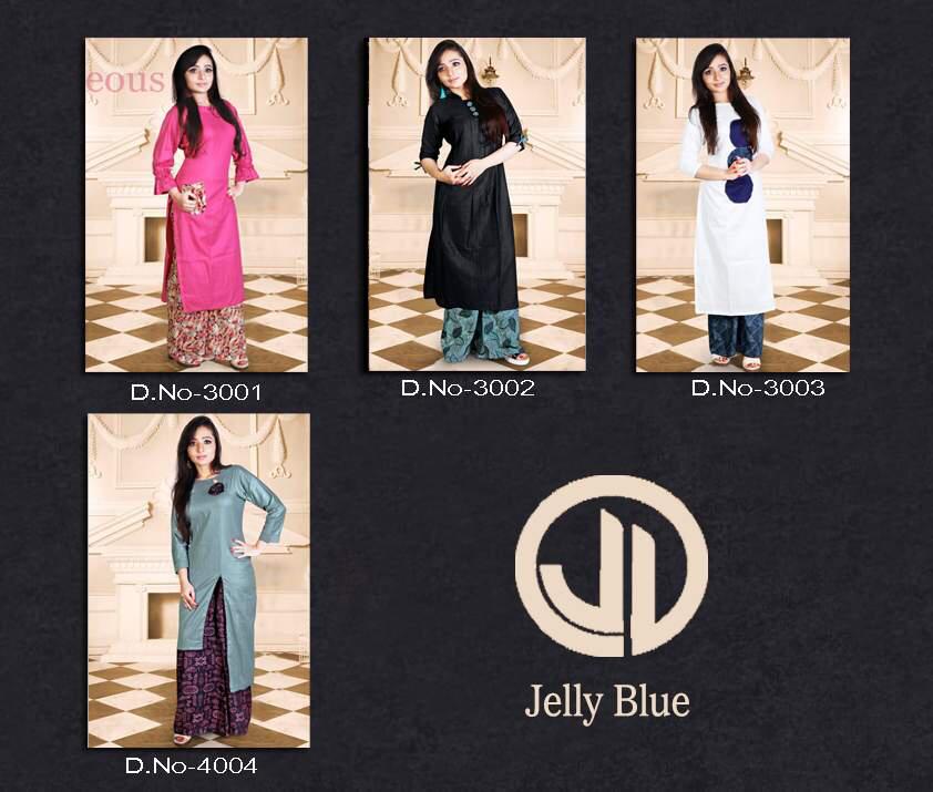 Tulip By Jelly Blue 3001 To 3004 Series Beautiful Colorful Stylish Fancy Casual Wear & Ethnic Wear & Ready To Wear Jam Cotton Printed Kurtis At Wholesale Price