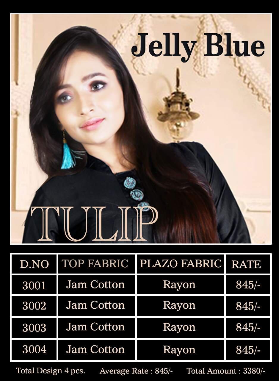Tulip By Jelly Blue 3001 To 3004 Series Beautiful Colorful Stylish Fancy Casual Wear & Ethnic Wear & Ready To Wear Jam Cotton Printed Kurtis At Wholesale Price