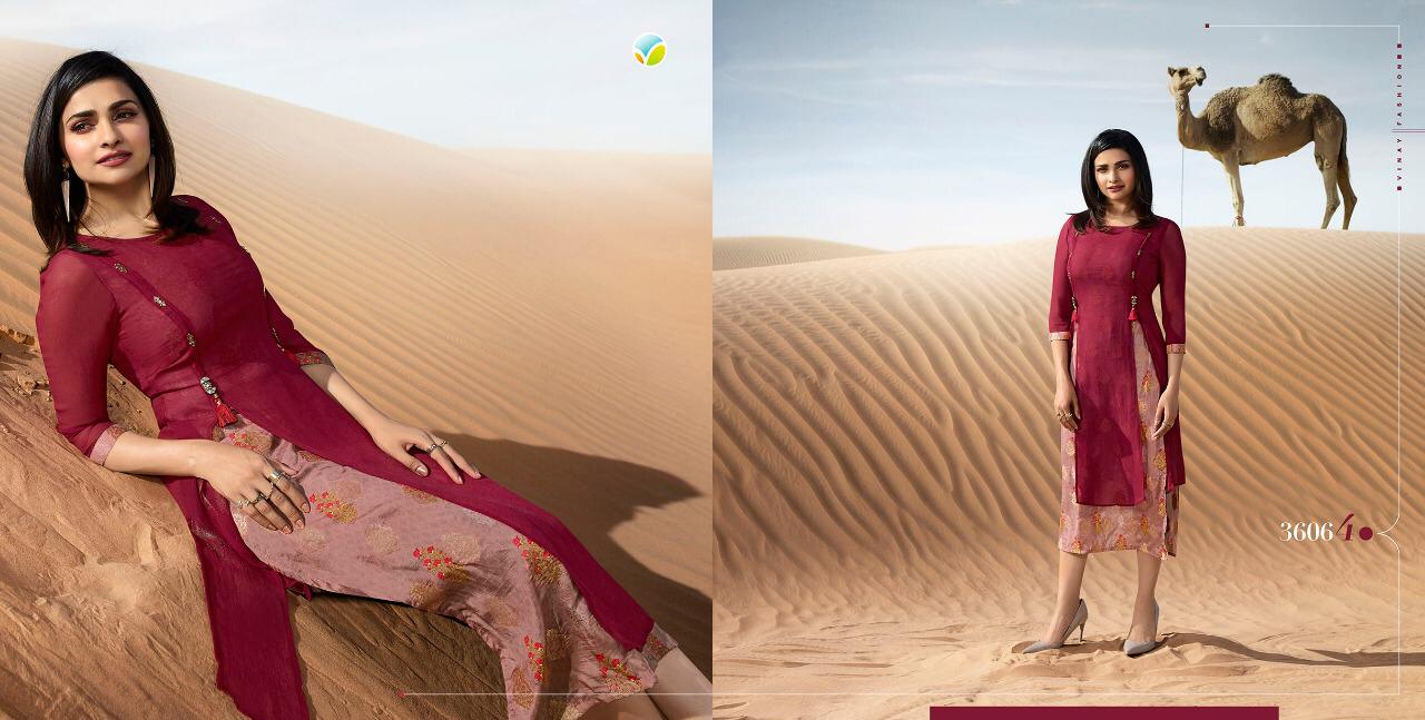 Tumbaa Fantasy By Vinay Fashion 36061 To 36069 Series Designer Beautiful Colorful Stylish Fancy Casual Wear & Ethnic Wear & Ready To Wear Satin/ Silk Kurtis At Wholesale Price