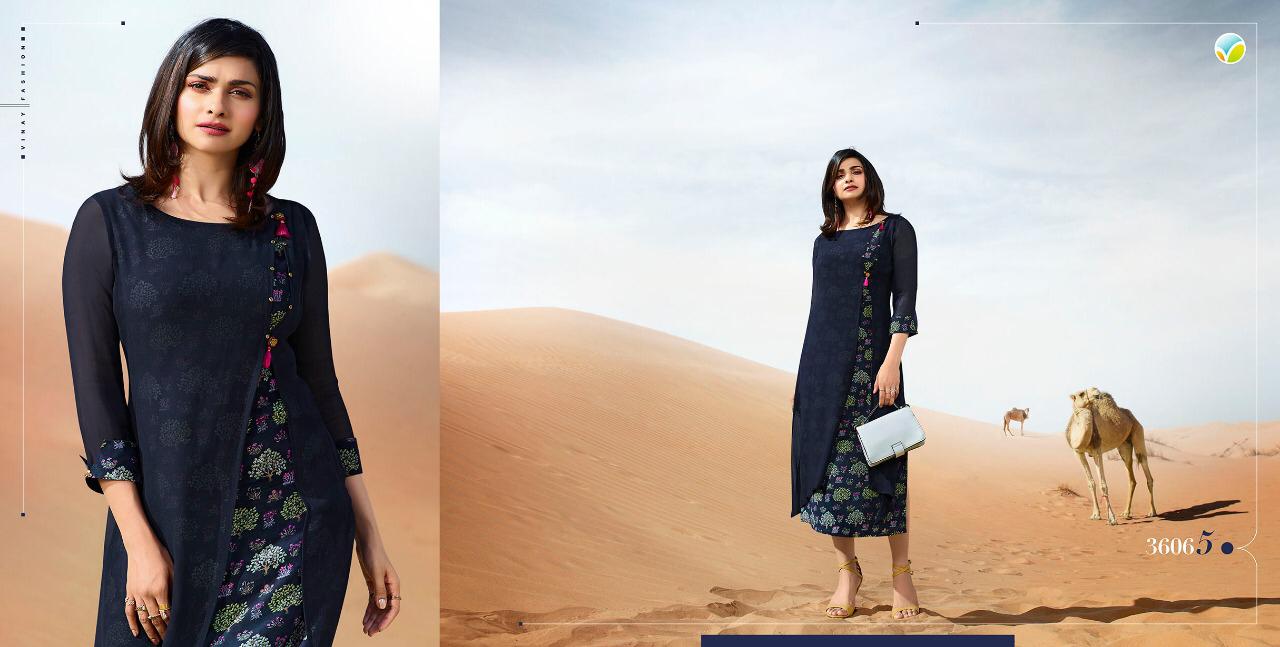 Tumbaa Fantasy By Vinay Fashion 36061 To 36069 Series Designer Beautiful Colorful Stylish Fancy Casual Wear & Ethnic Wear & Ready To Wear Satin/ Silk Kurtis At Wholesale Price