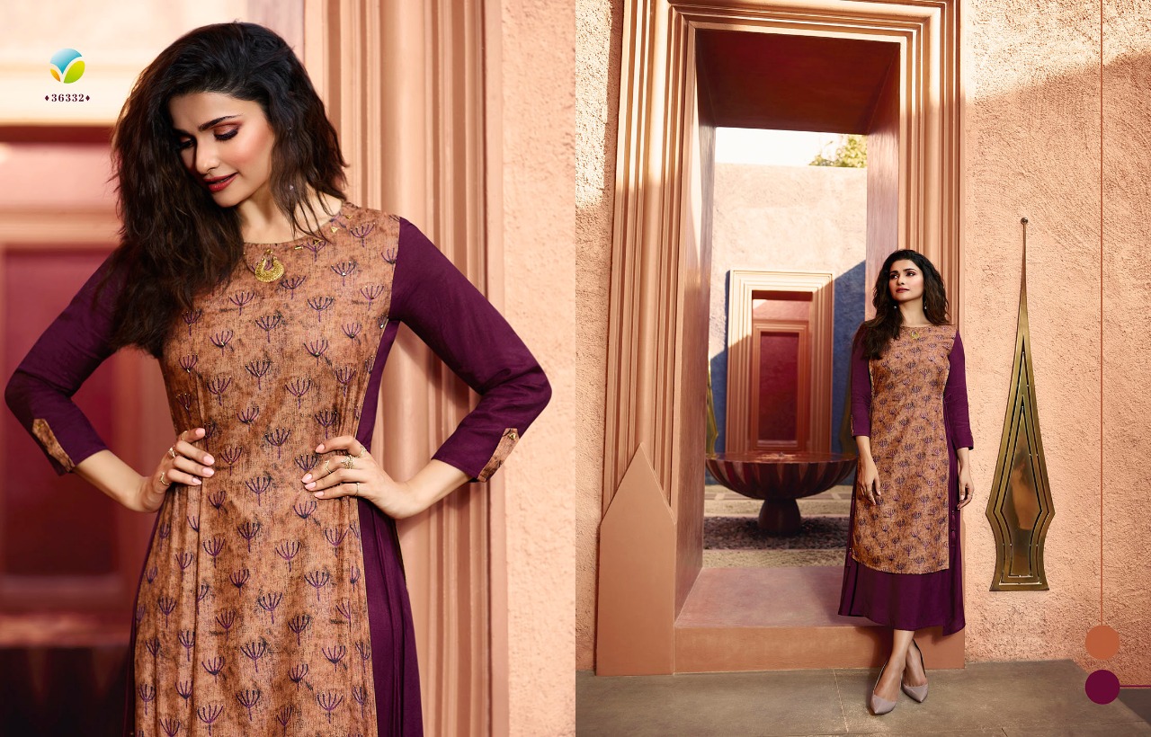 Tumbaa Destiny By Vinay Fashion 36331 To 36339 Series Beautiful Colorful Stylish Fancy Casual Wear & Ethnic Wear & Ready To Wear Dola Silk With Polo Silk Inner  Kurtis At Wholesale Price