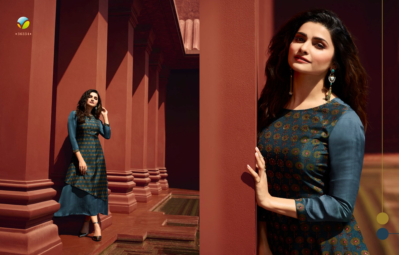 Tumbaa Destiny By Vinay Fashion 36331 To 36339 Series Beautiful Colorful Stylish Fancy Casual Wear & Ethnic Wear & Ready To Wear Dola Silk With Polo Silk Inner  Kurtis At Wholesale Price